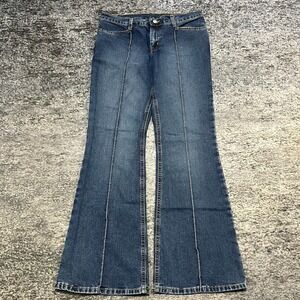 Polo Jeans Ralph Lauren Womens 7/8 (30x31) Blue Flare Low Rise Seamed Western